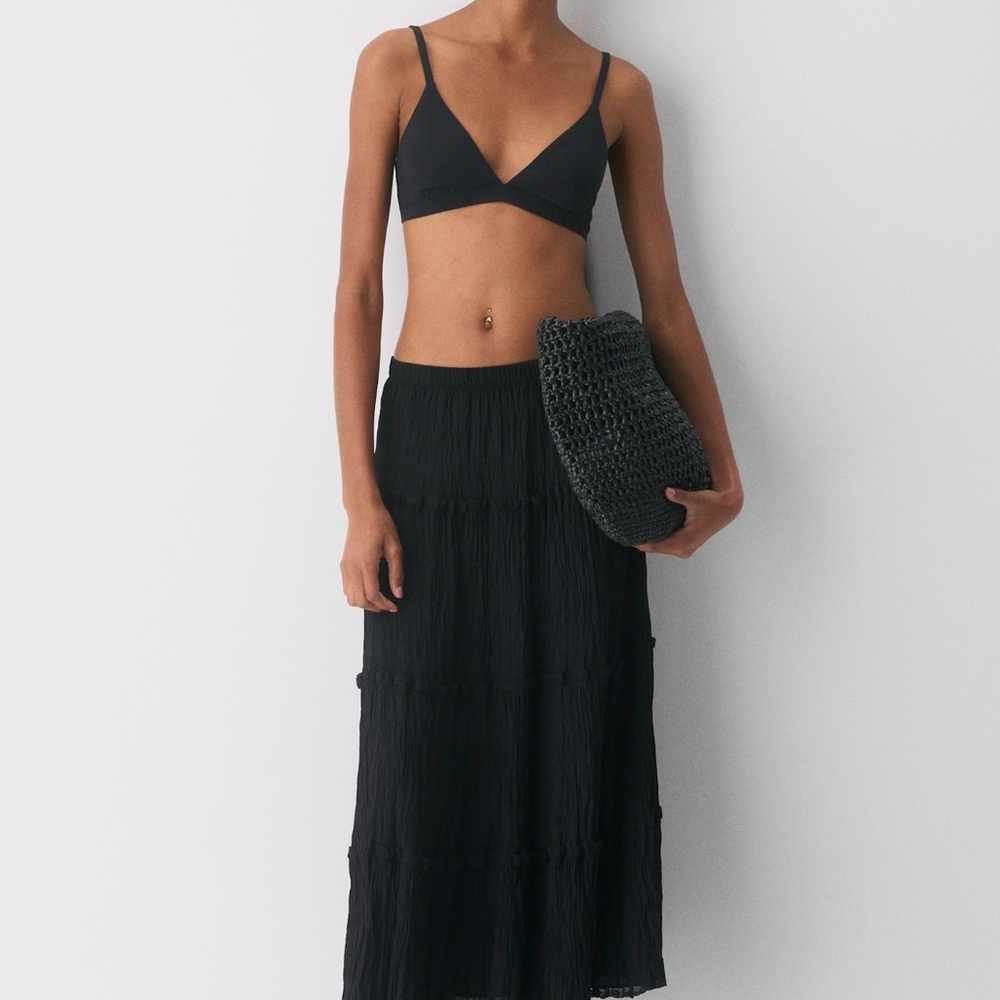 Aritzia Black Damasque Skirt - Picture 2 of 4